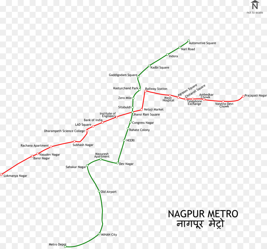 Nagpur della Metropolitana di transito Rapido di trasporto Ferroviario Mappa - la stazione della metropolitana