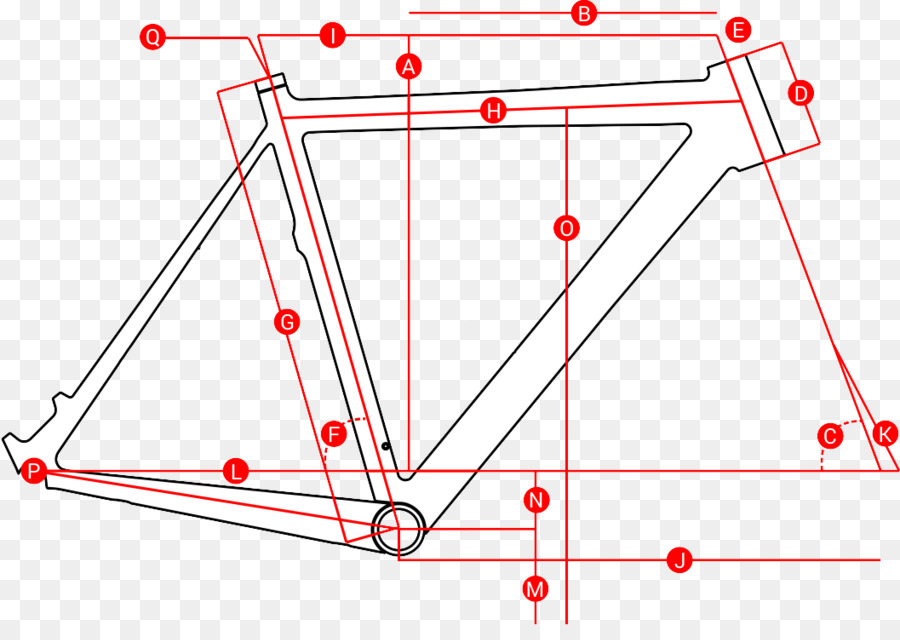 Fahrrad-Rahmen-Steuerrohr Shimano Geometrie - vermesser