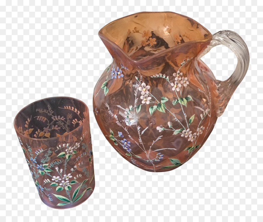 Keramik Töpferei Geschirr Artefakt Cup - handgemaltes Blumen Material