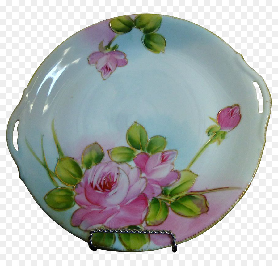 Teller Floral design Teller Vase Porzellan - Handbemalte Kuchen