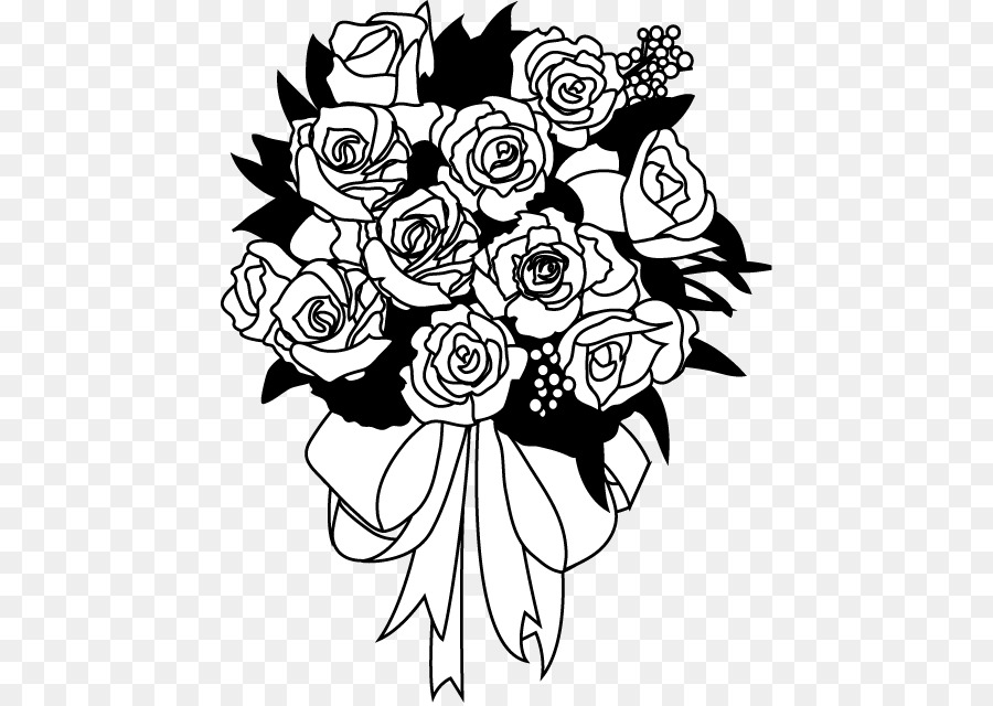 Black And White Flower png is about is about Flower, Nosegay, Flower Bo...