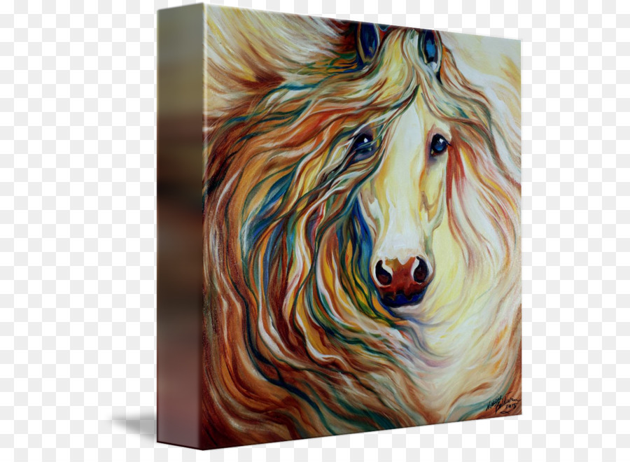 Màu nước sơn Trừu tượng nghệ thuật sơn Dầu - trừu tượng ngựa