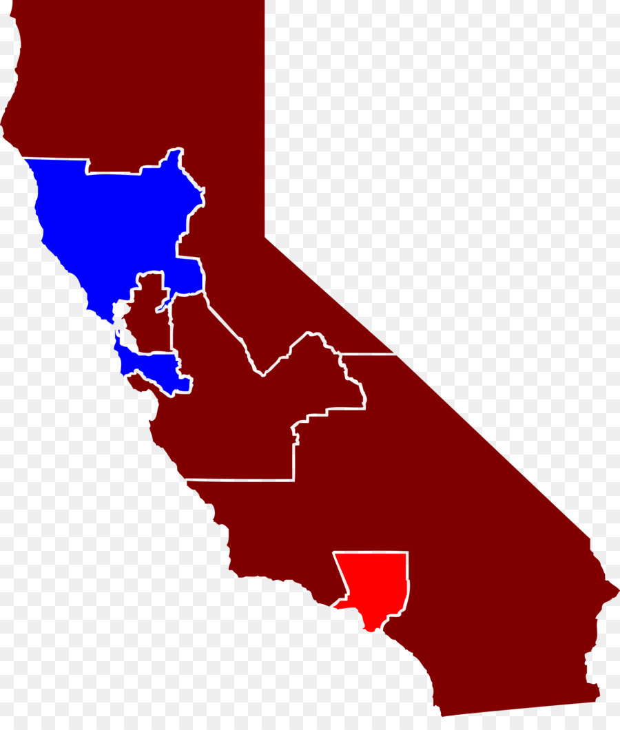 Kalifornien-Vektor-Karte - 40%
