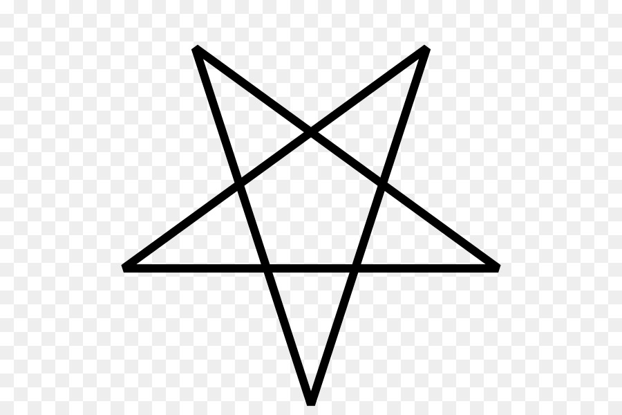 Pentagramm Pentakel Satanismus Symbol - invertiert