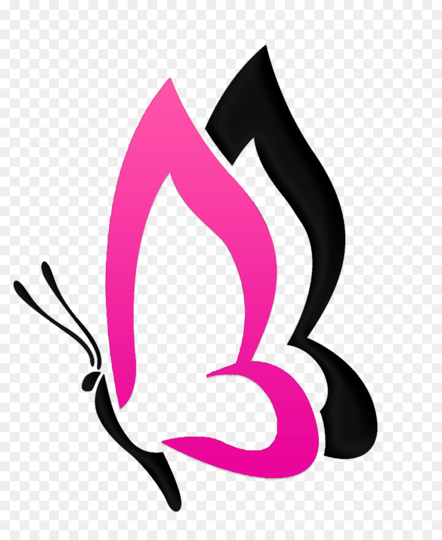 Logo ClipArt - rosa decorazione farfalla