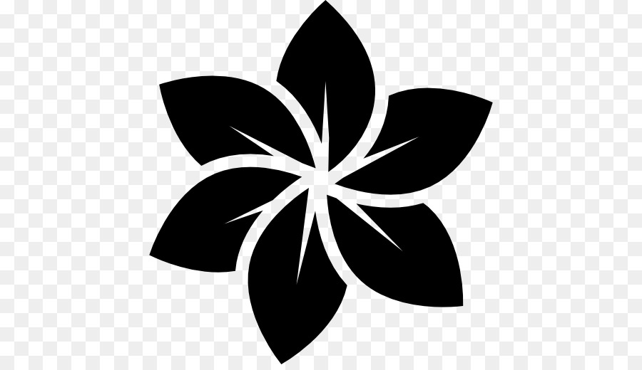 Blumen-Logo-Schwarz und weiß-clipart - plumeria-Vektor