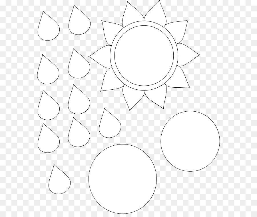 Kreis, Punkt, Winkel - Blumen-Form-Kombination