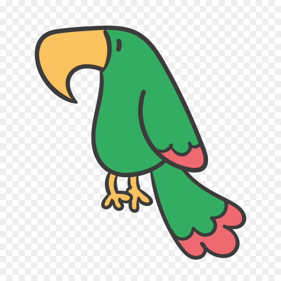 Stickerei-Aufkleber Macaw Parrot - 90