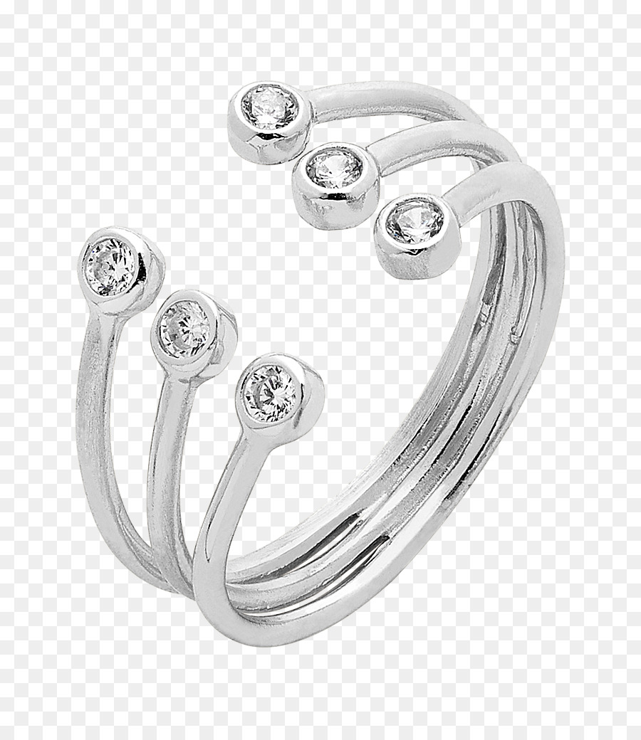Ring Zirkonia-Sterling-Silber-Metall - psd geschichteten sterling Silber