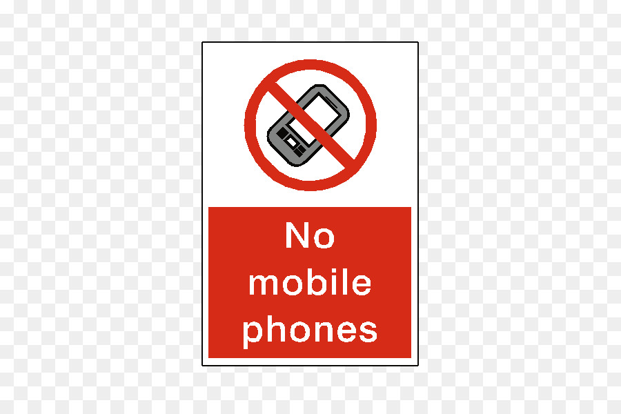 Cartello di avvertimento di iPhone della Segnaletica di Sicurezza - vietare