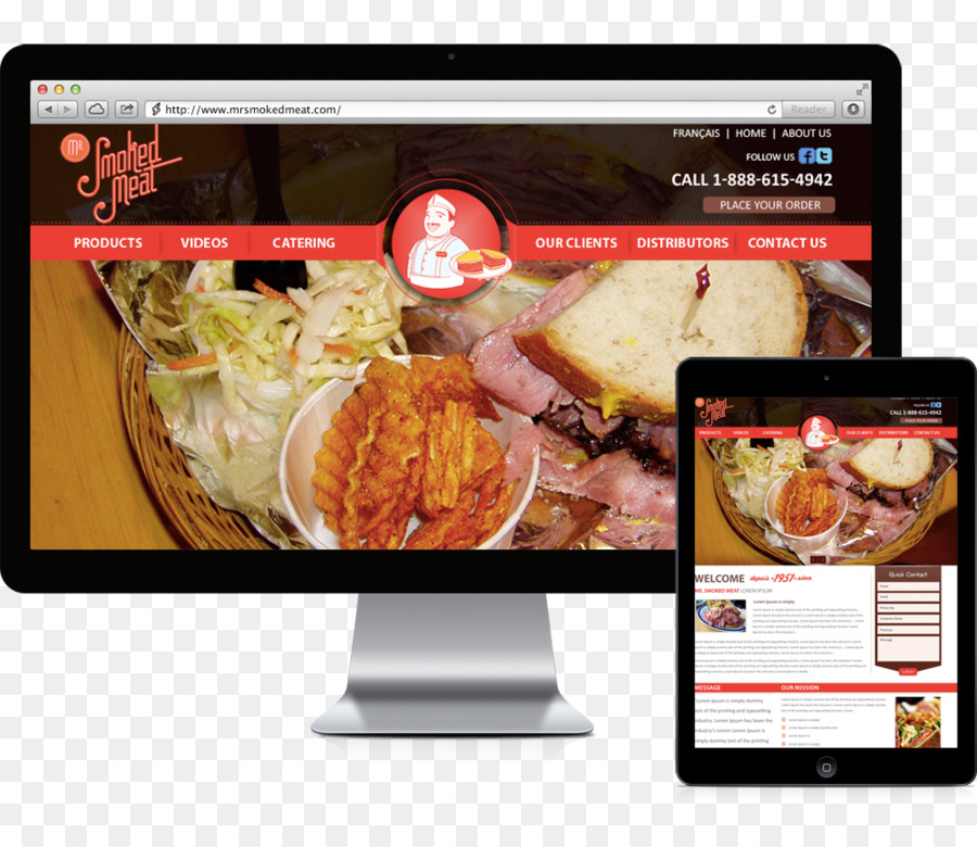 Responsive web design-Suchmaschinen-Optimierung, Display-Werbung - geräuchertes Fleisch