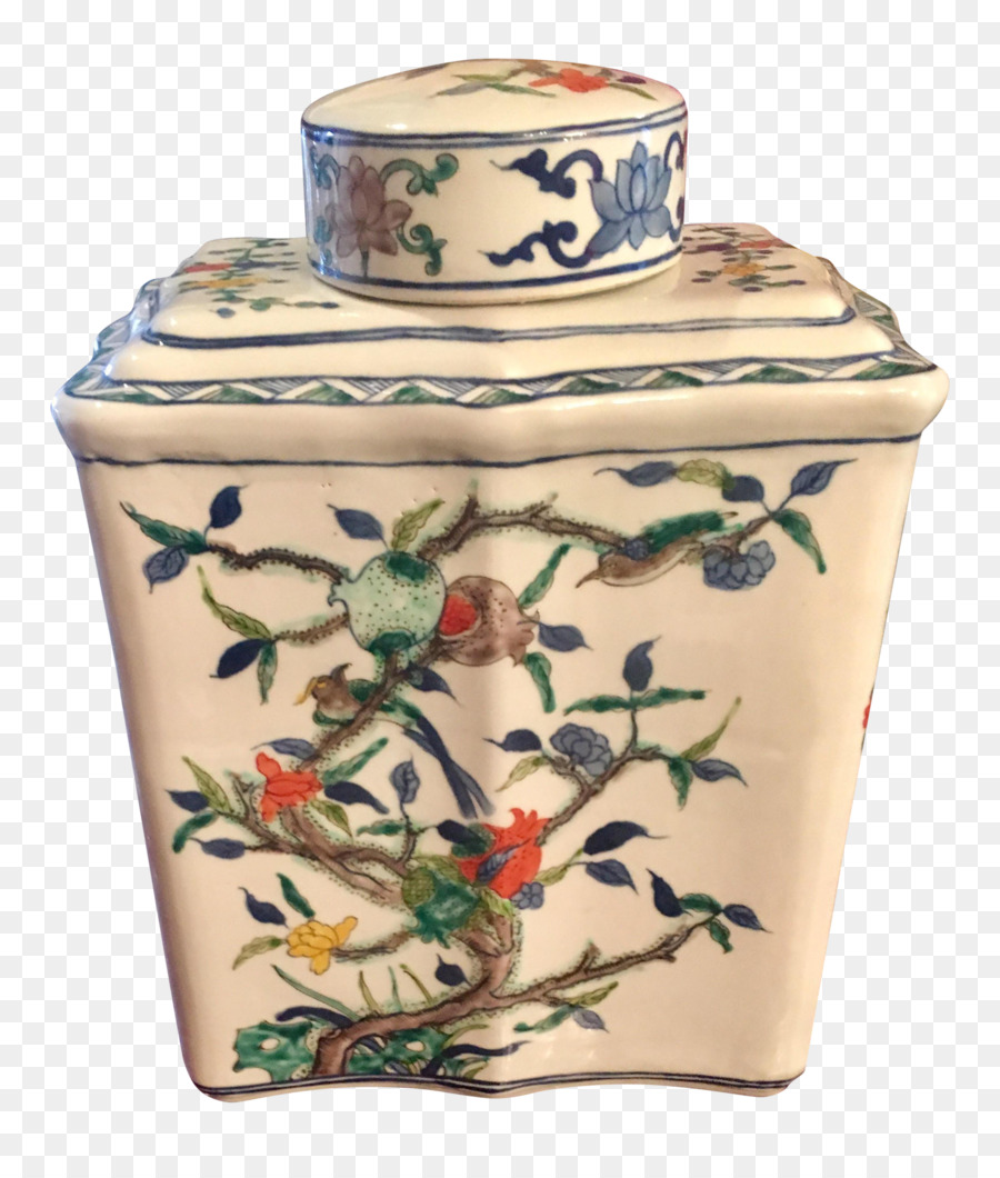 Vase Porzellan - Hand bemalt Pfingstrose