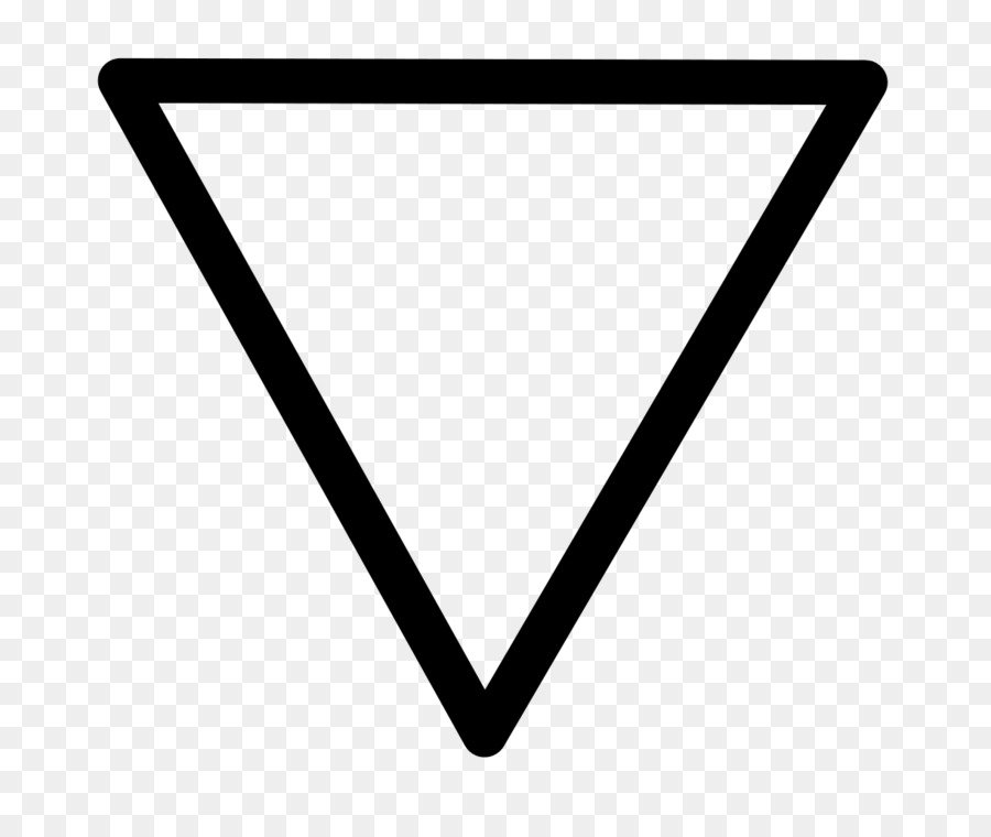 Alchemistische symbol Wasser Klassische element Erde - umgekehrtes Dreieck