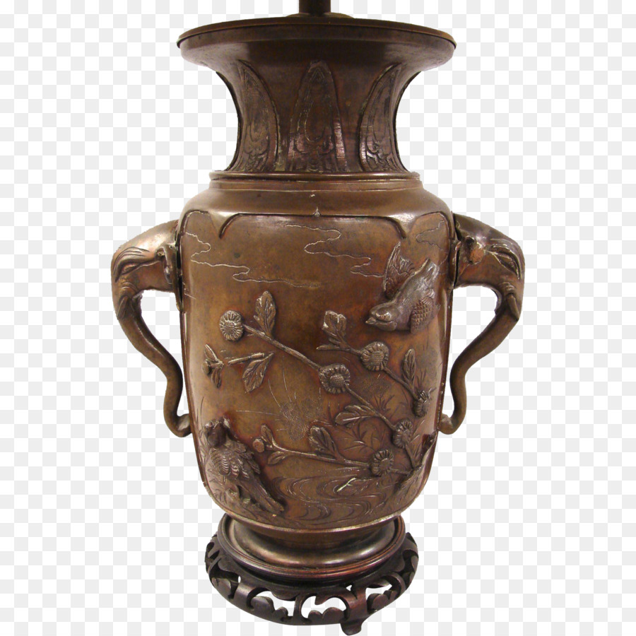 Vaso In Ceramica Di Antica Urna Di Bronzo - vaso