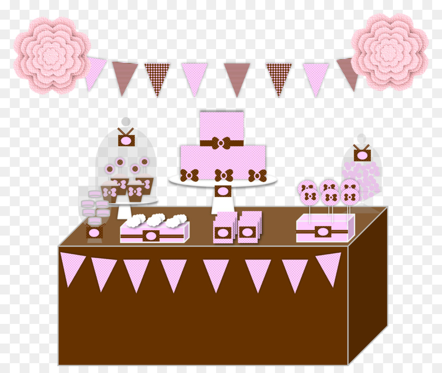 Kuchen dekorieren Baby-Dusche Cartoon - rosa dessert