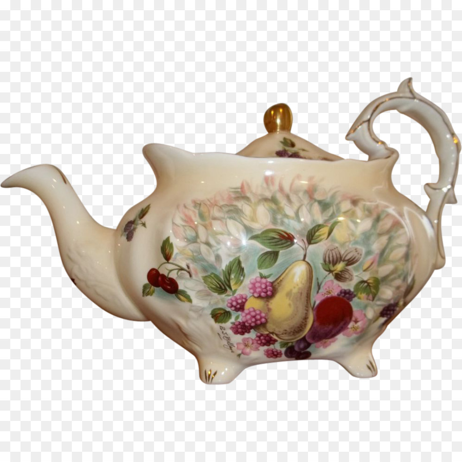 Wasserkocher Porzellan Teekanne Geschirr Tennessee - handbemalte Teekanne