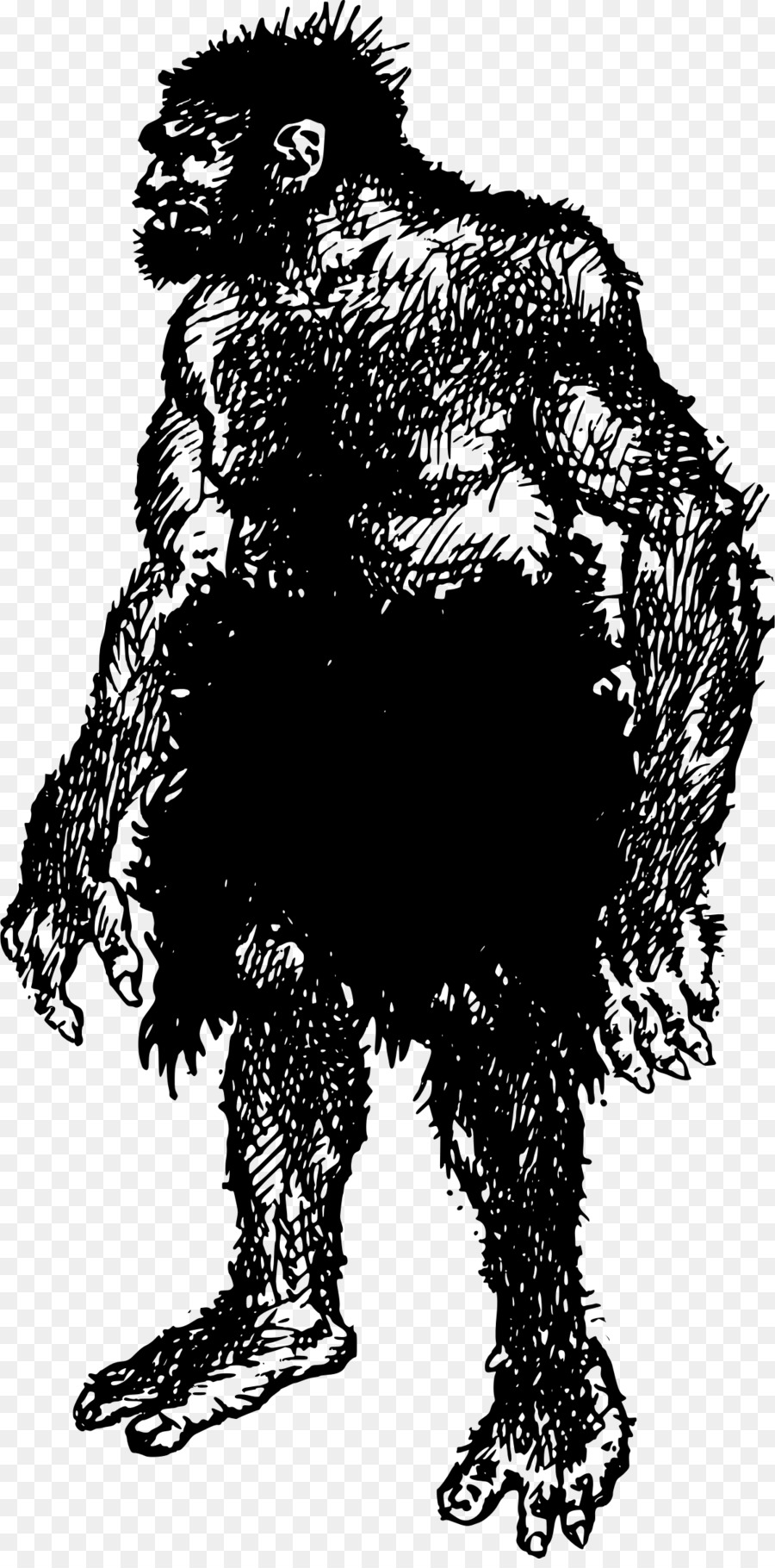 Gorilla Neandertal Zeichnung Caveman Clip-art - haarige Männer