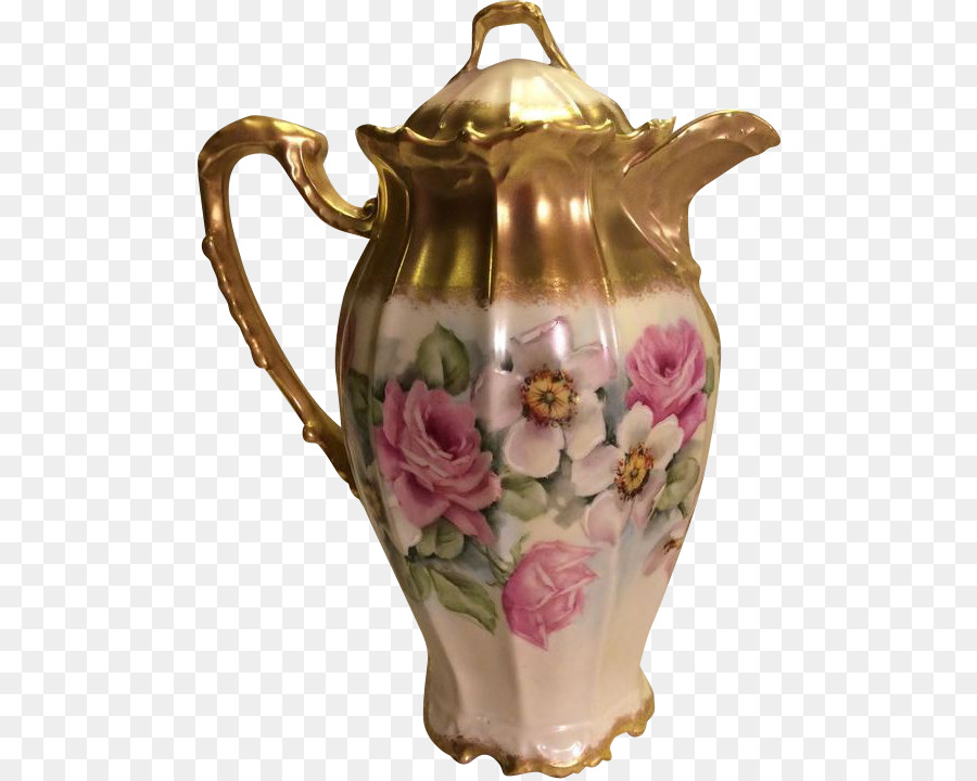 Krug Vase Porzellan Kanne Teapot - handbemalte Teekanne