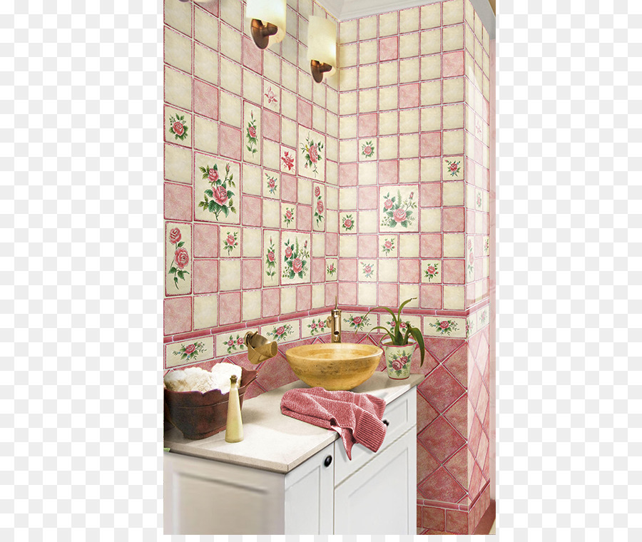 Ngói Tường Gạch Phòng Tắm Mẫu - tay sơn màu khối rubik