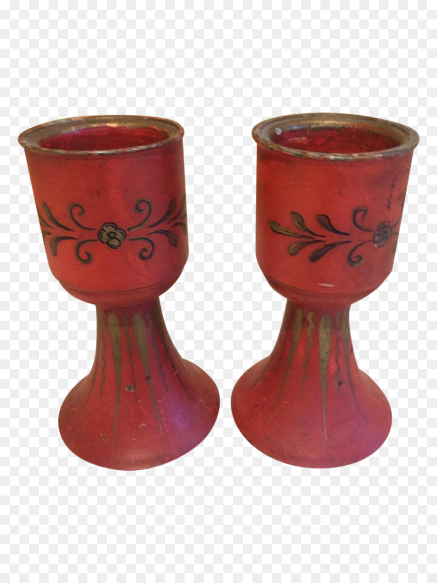 Vase Keramik - von hand bemalt candle