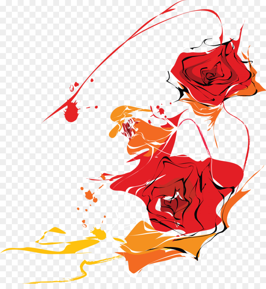 Rosenblüten Linie - Rose