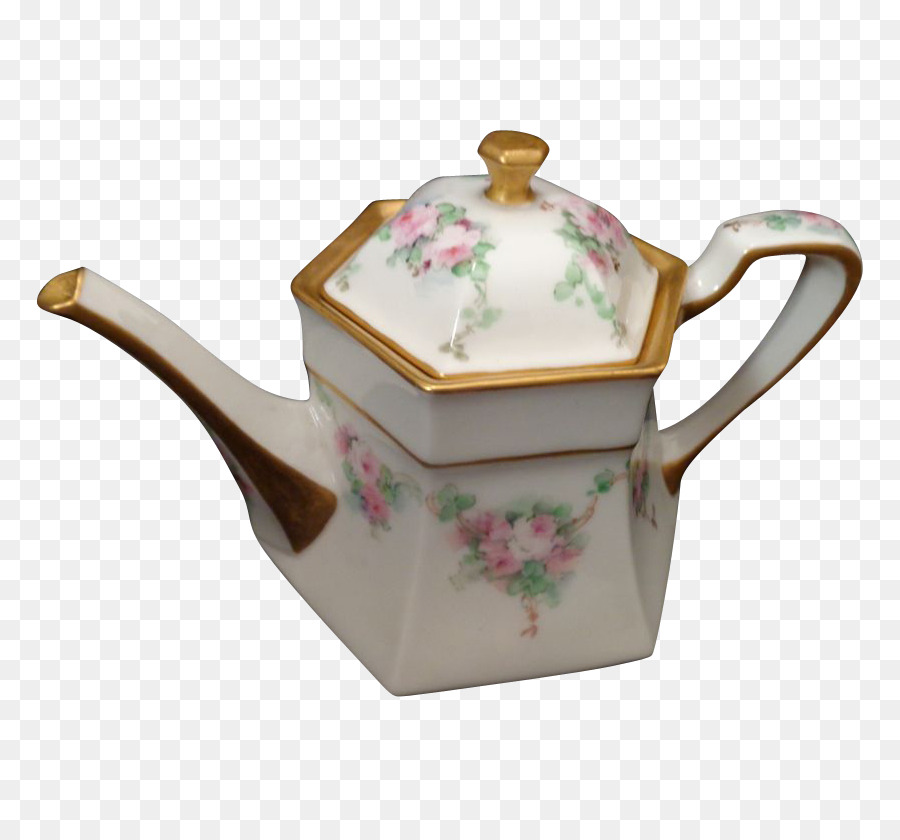 Teekanne Porzellan Teetasse Lenox - handbemalte Teekanne