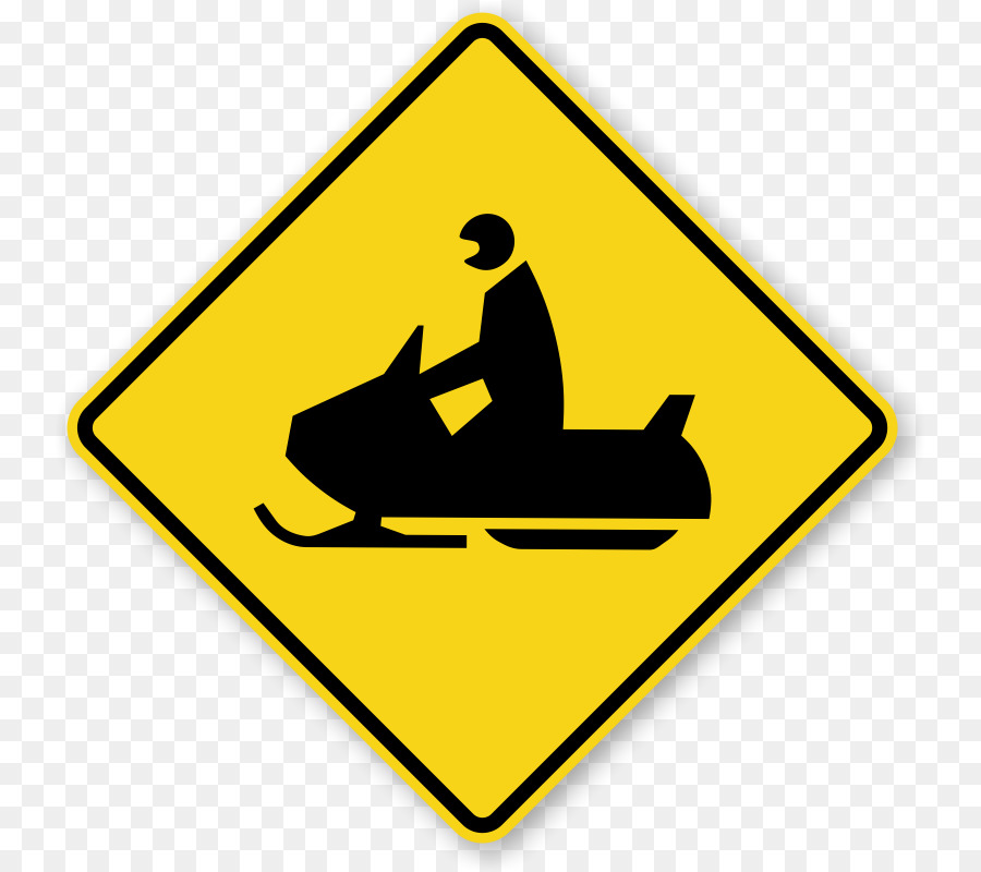 Motoslitta segnale stradale cartello di Avvertimento del Veicolo - freccia materiale