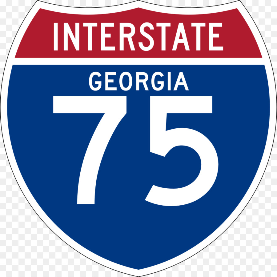 Auf der Interstate 75 in Ohio auf der Interstate 10 Autobahn 95 (Interstate) Georgien - Schwarzes Schild