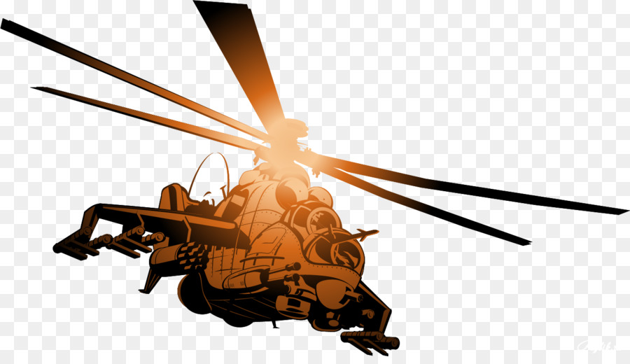 Militär-Hubschrauber Boeing AH-64 Apache, Sikorsky UH-60 Black Hawk - Militär Vektor