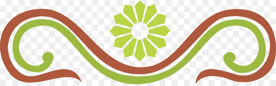 Blatt-Rangoli-Logo - Diwali Banner orange green line Zeilen Kreis Farbe