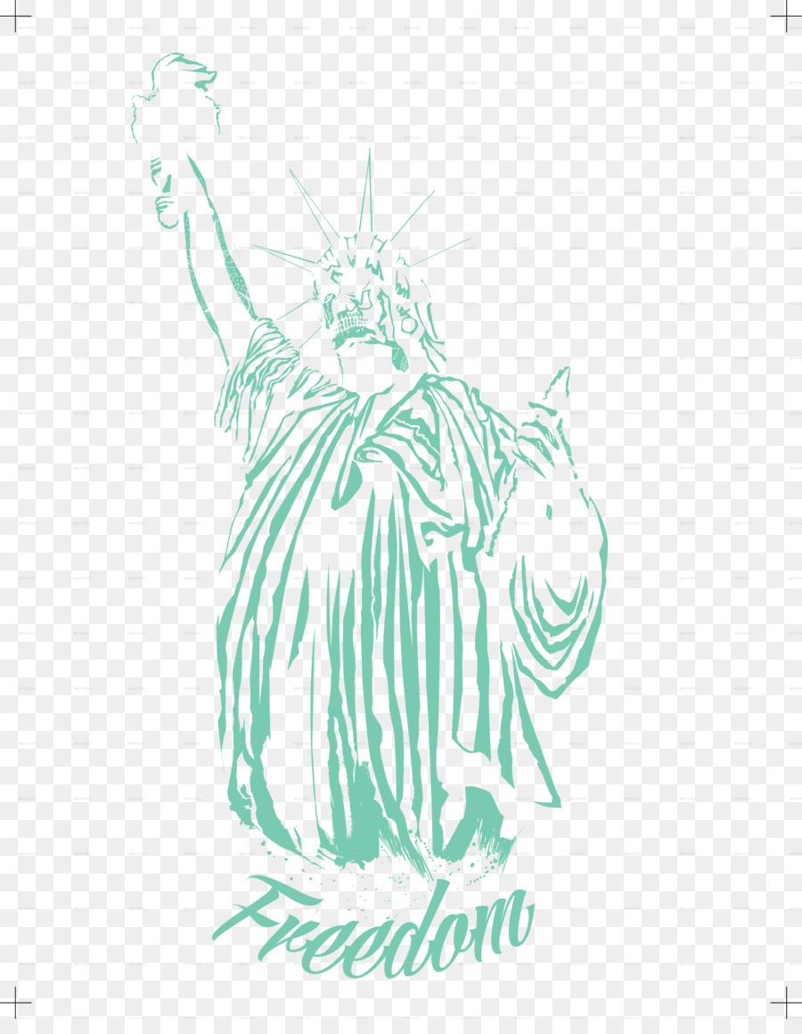 Mèo Statue of Liberty, T-shirt - kéo bị cô lập