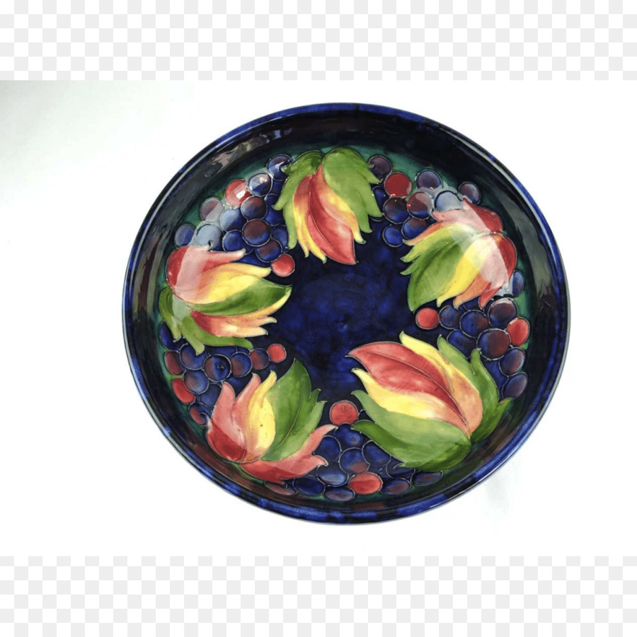 Moorcroft Platte Keramik Pottery Bowl - handgemalte Blätter im Herbst
