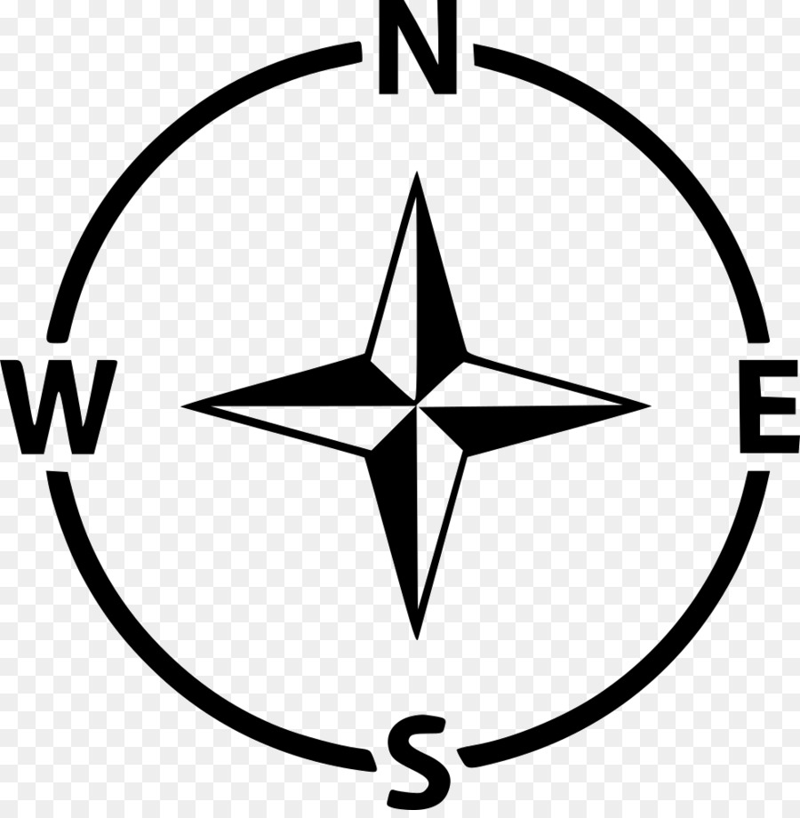 Nord-Kardinal Richtung Süden Compass rose Clip art - Kompass