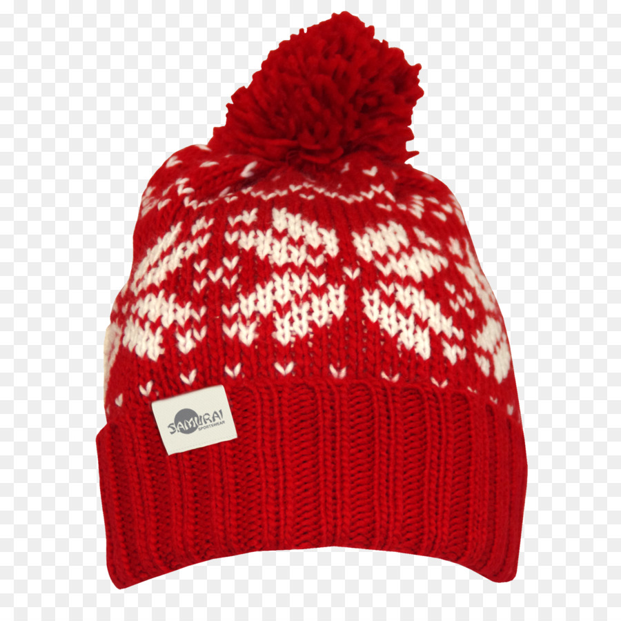 Strickmütze Beanie Weihnachtsgeschenk - rot weiss Hut