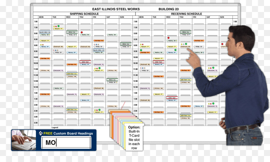 Dry-Erase-Boards Zeitplan-Management-Fracht-transport-Stundenzettel - Farbe Kalender Vorlage