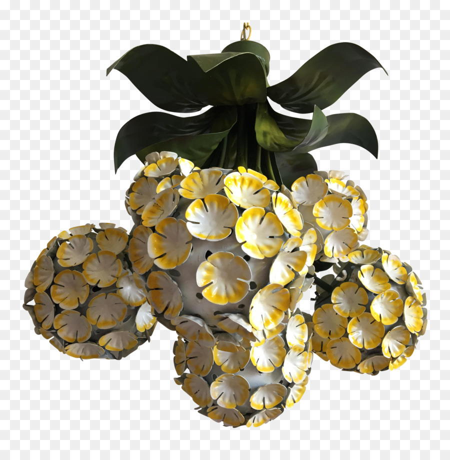 Ananas-Kronleuchter Aus Murano, Antiken Obst - von hand bemalt, Hortensie