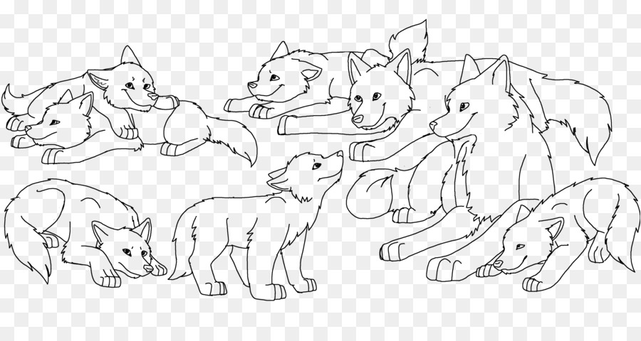 Linie Kunst Hund Zeichnung Pack Canidae - Minarett