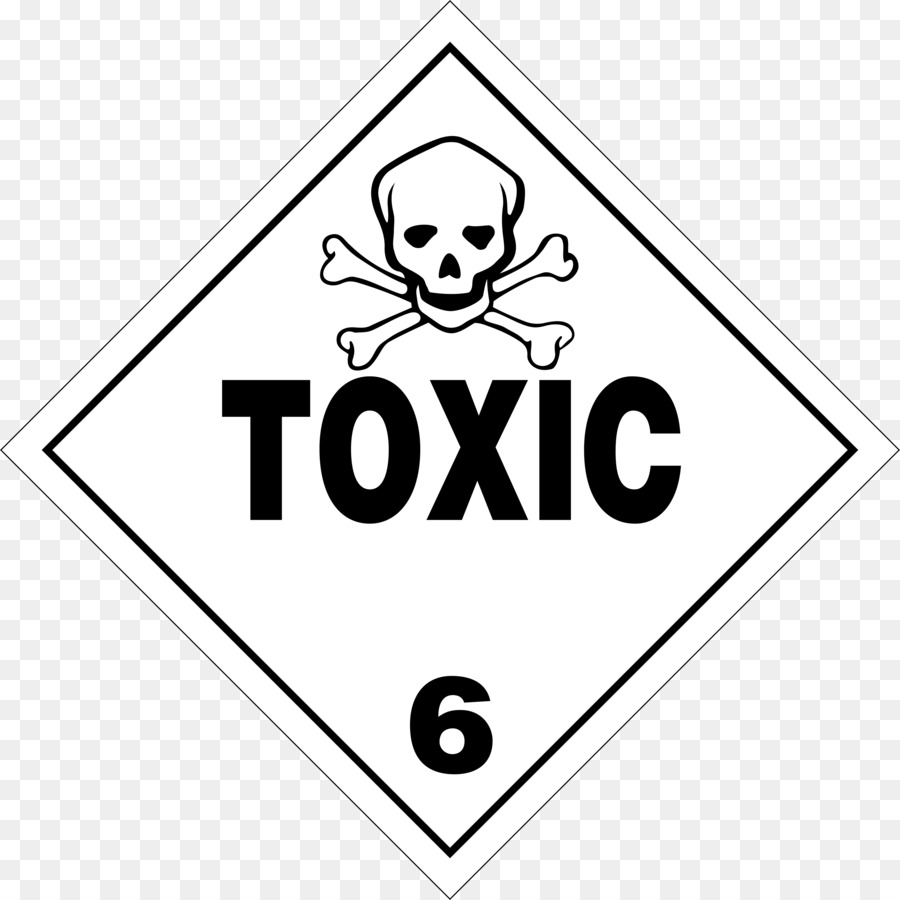 Merci pericolose Cartellone di Trasporto HAZMAT Classe 6 Tossici e sostanze infettive Materiale - sostanze pericolose