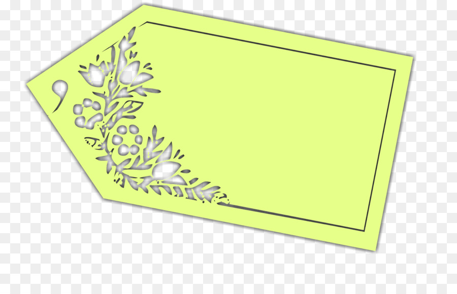 Carta Nota di Post-it Verde Foglia Font - varie forme