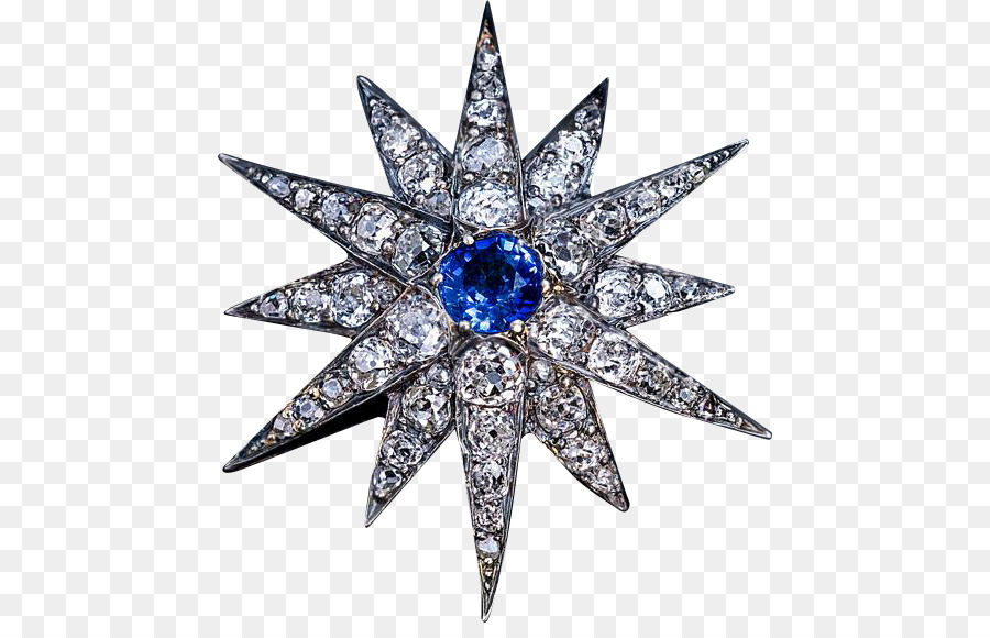 Ohrring Brosche Schmuck Charms & Anhänger Saphir - Diamond Star