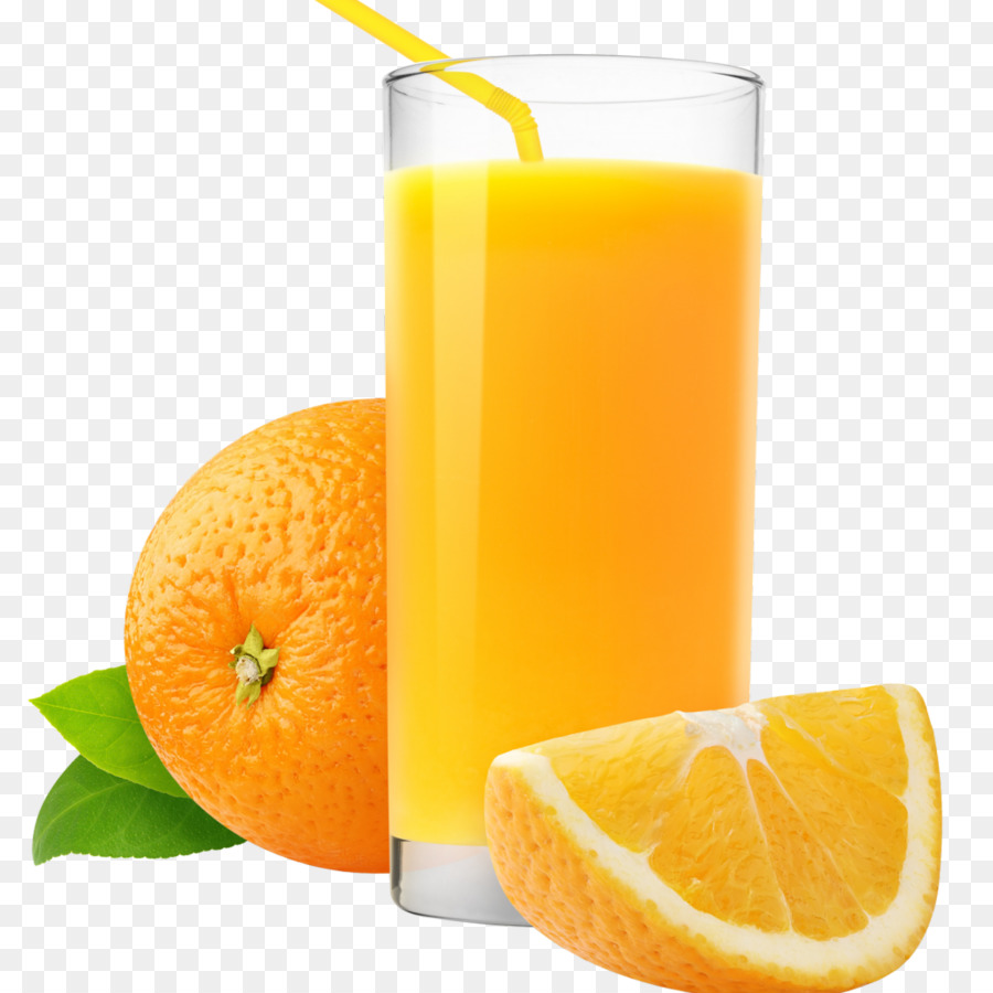 Orangensaft Smoothie Kohlensäurehaltige Getränke - Orangen und Eiswürfel