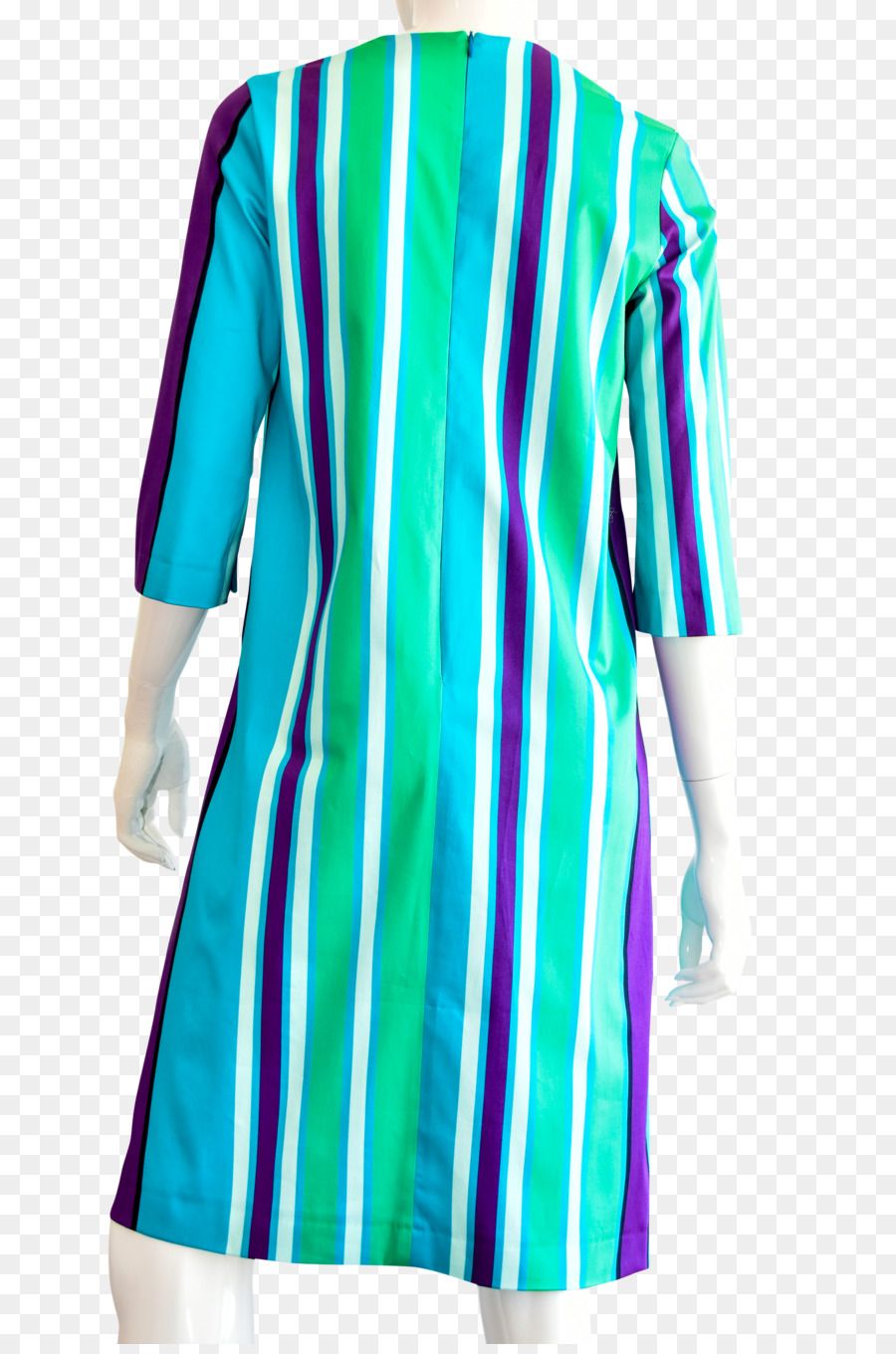 Kleid, Ärmel, Hosen-Taschen-Schulter - vertikale Streifen