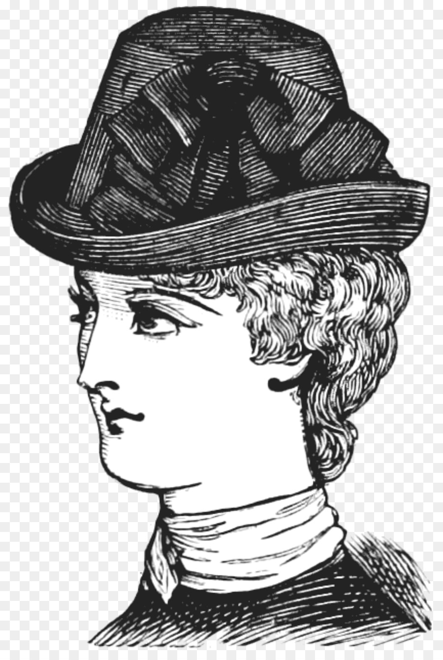 Zeichnung Vintage-Kleidung Frau Etsy - tragen Sie einen Hut, Modell