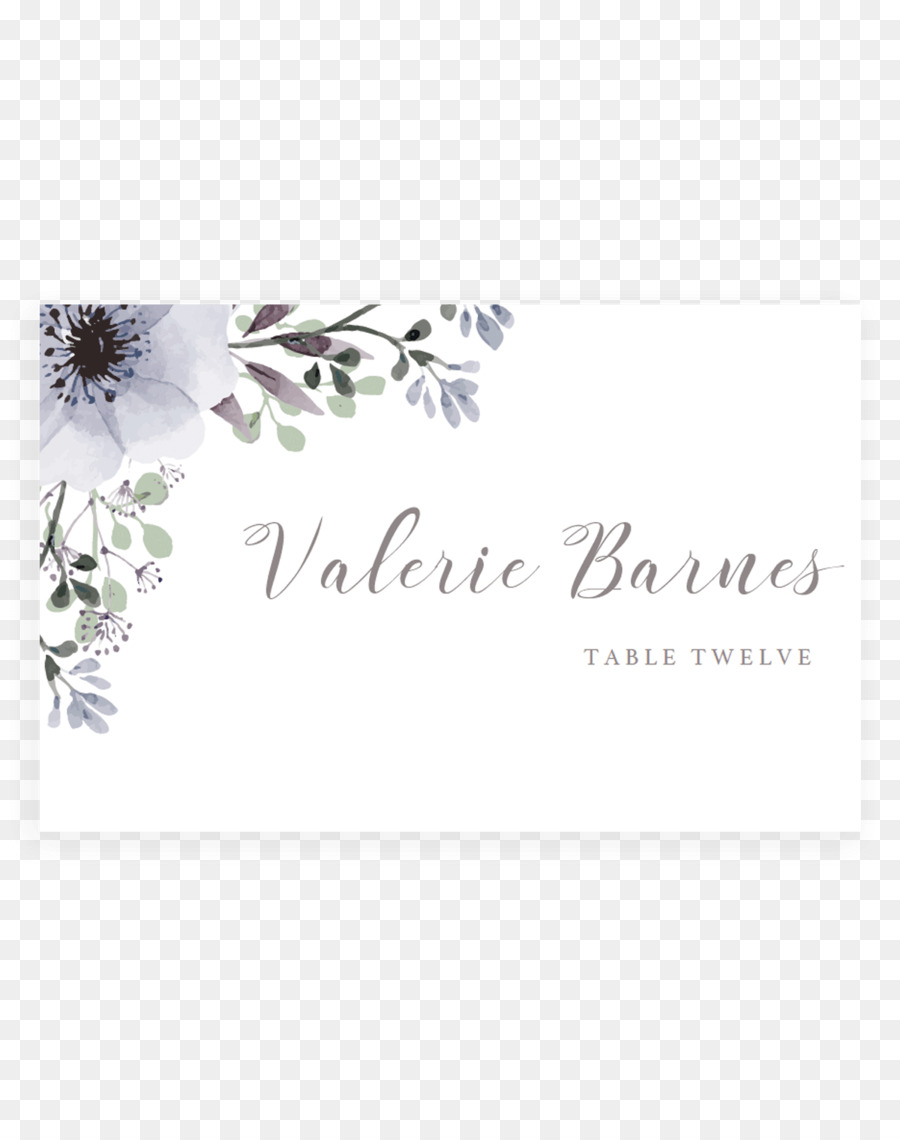Floral Wedding Invitation Background png download - 24*24 In Table Place Card Template Free Download
