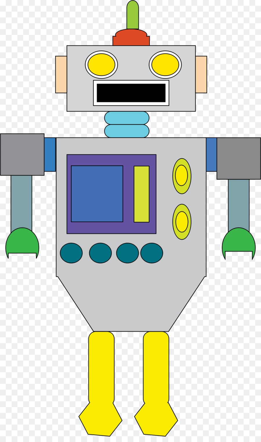 Angolo di Clip art - prospettiva robot