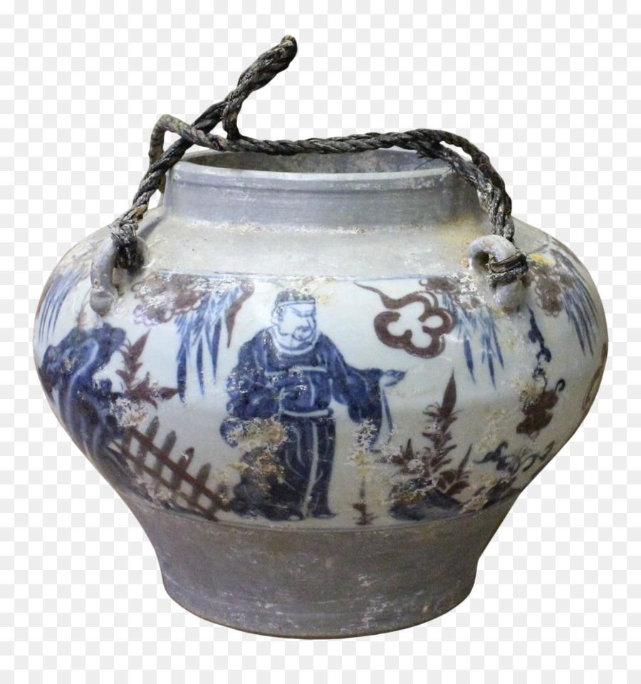 Krug Vase Blaue und weiße Keramik-Keramik - die blauen und weißen Porzellan