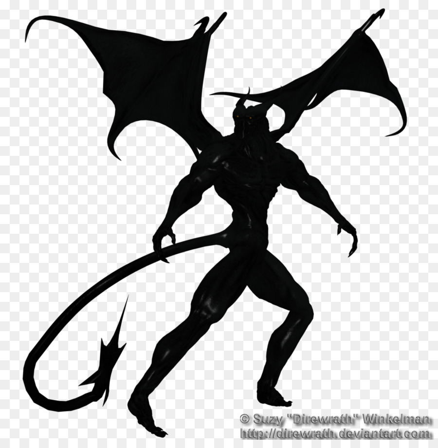 Demone Silhouette Clip art - demone coda