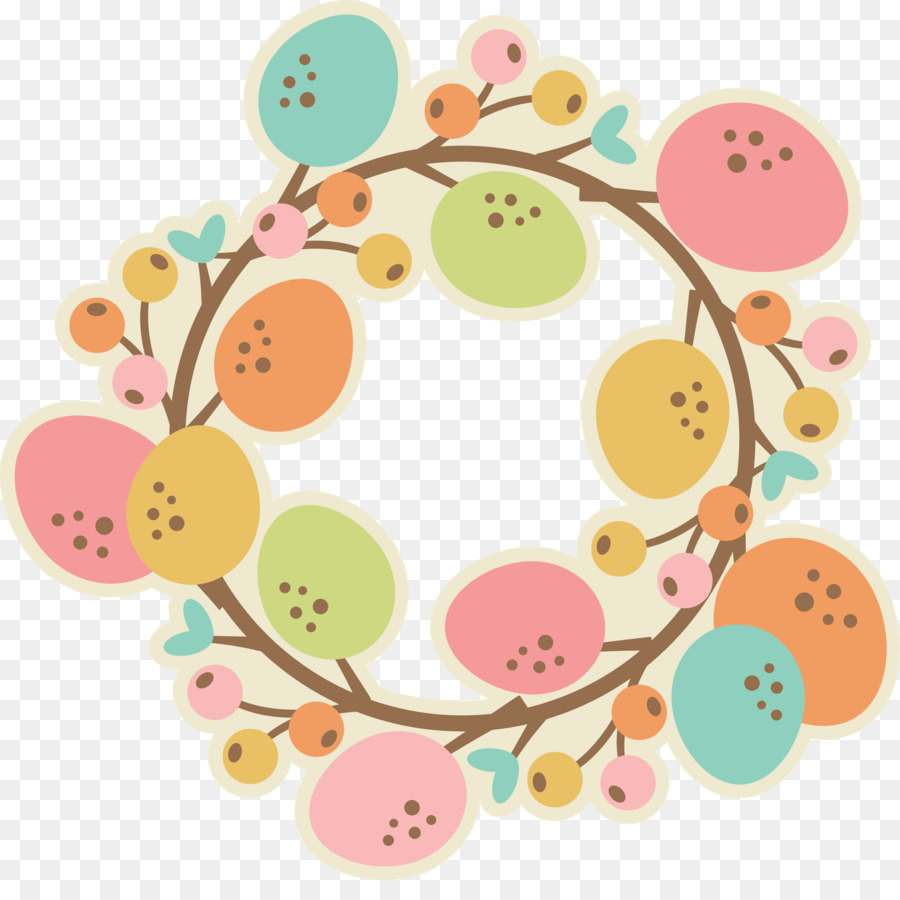Easter Bunny Vòng hoa quả trứng Phục sinh Clip nghệ thuật - vòng hoa chúa