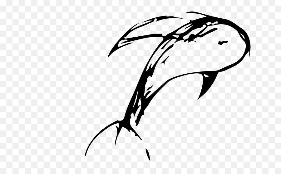 Dolphin Clip art - Freihand Linien