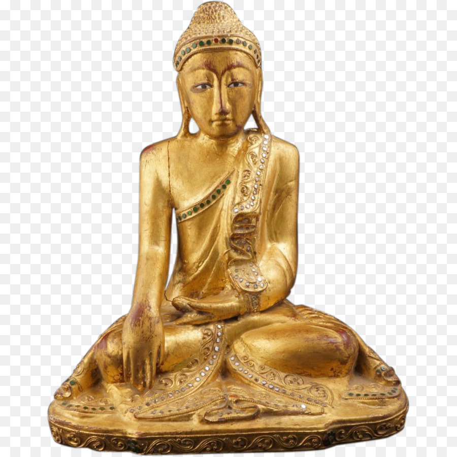 Golden Buddha Bronze Skulptur Sitzender Buddha aus Gandhara Tian Tan Buddha Buddharupa - thailändische Buddha Statue
